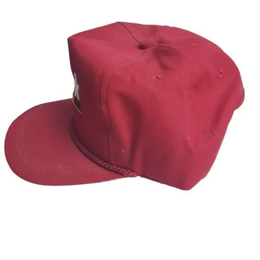 Edmark Chevrolet Geo Mens Red Vintage Snapback‎ Trucker Hat Idaho USA Mesh Cap